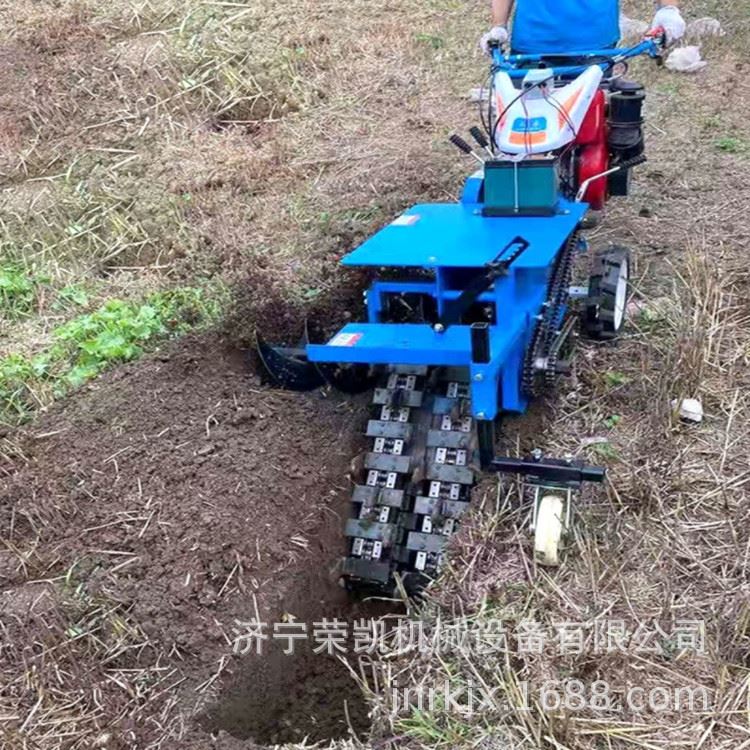 12-20公分单链条开沟机深沟工程管道电缆挖沟机1米深双链条开沟机