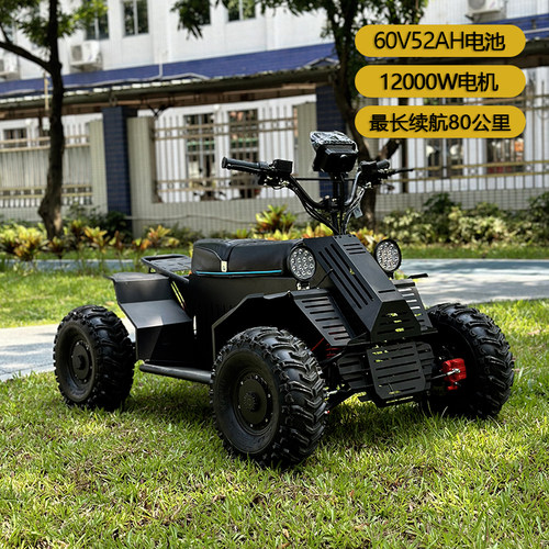 60V大功率高速电动沙滩车越野全地形车长续航ATV四轮车雪地雪橇车