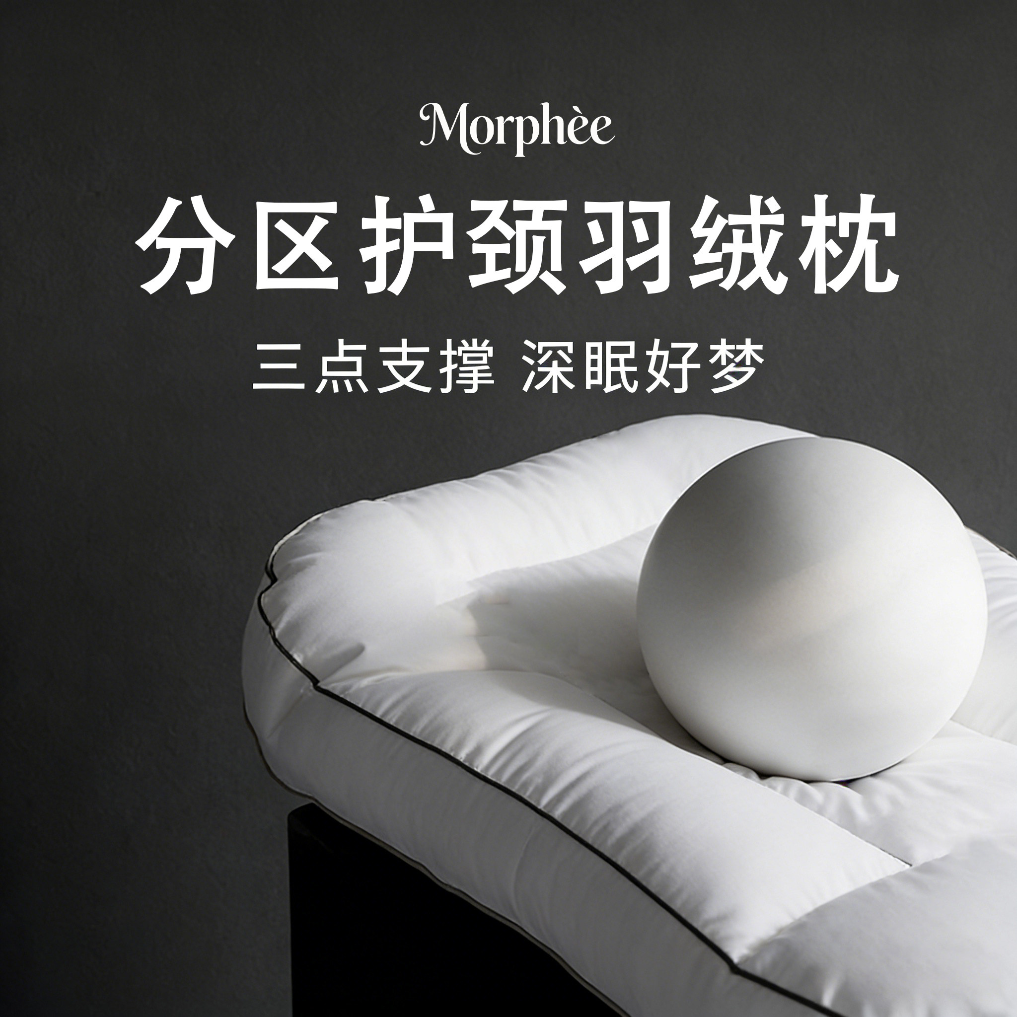 德国羽绒枕头护颈椎助睡眠成人颈椎专用枕95白鹅绒分区释压护颈枕,床上用品,枕头/枕芯,淘宝优惠券,粉丝福利购,淘宝优惠卷