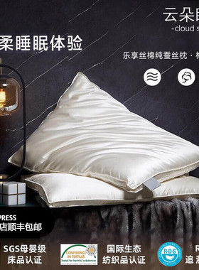 德国真丝枕头护颈椎助睡眠成人颈椎承托专用护颈枕亲肤透气蚕丝枕