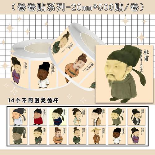 2000贴Q版古人头像卷卷贴