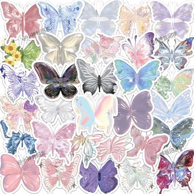 蝴蝶贴纸ins高颜值插画DIY