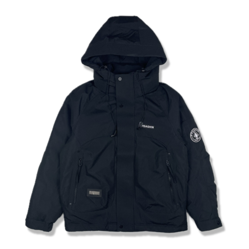 冬季连帽羽绒服男士短款休闲工装