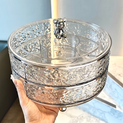 轻奢密封果盘客厅茶几干果摆放盘水果盘糖果盒零食瓜子干果收纳盒