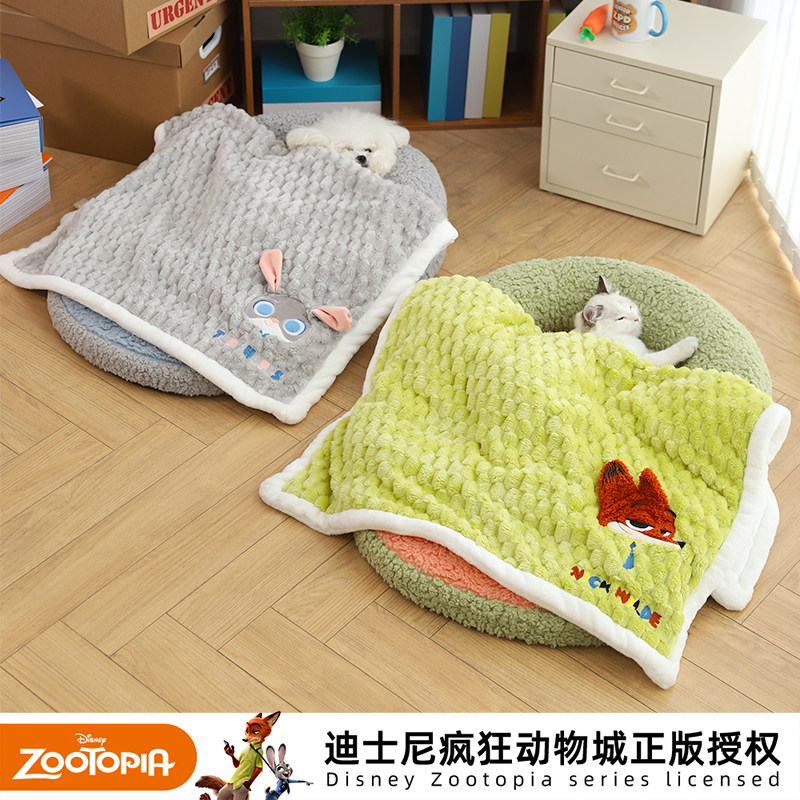 迪士尼疯狂动物城系列朱迪尼克猫咪毛毯猫窝睡垫猫垫子睡觉用被子,宠物/宠物食品及用品,猫狗垫子,淘宝优惠券,粉丝福利购,淘宝优惠卷