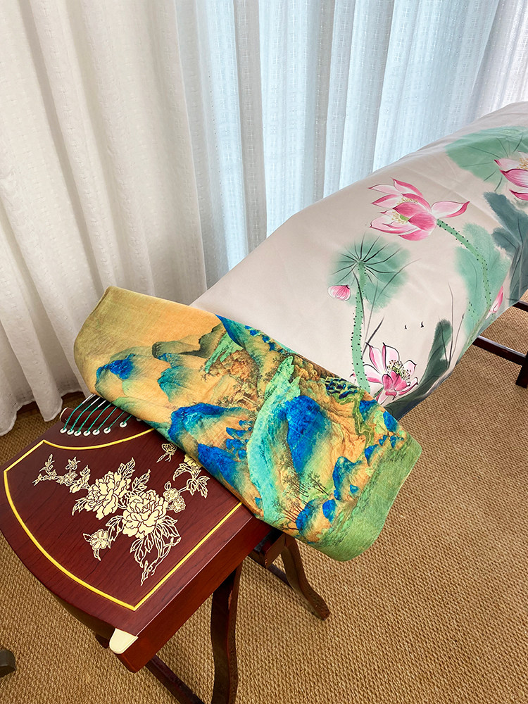 高档！双层古筝防尘罩盖布163cm通用款盖布中国风135cm古琴套琴披