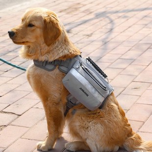 狗狗自背包大型犬金毛书包外出便携宠物狗背包牵引绳大狗背包驮包