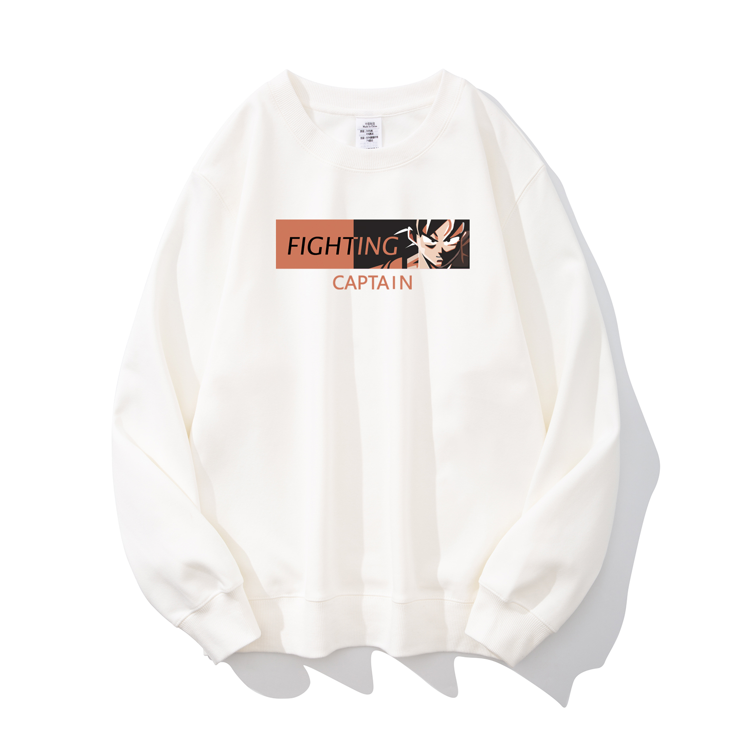 日系圆领卫衣宽松加绒加厚套头衫