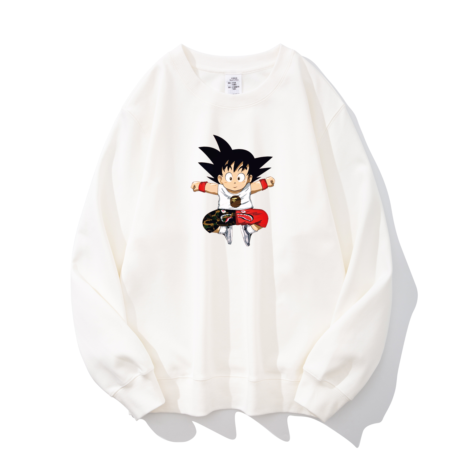 日系七龙珠悟空圆领卫衣男新款热销宽松休闲青少年学生高街外套