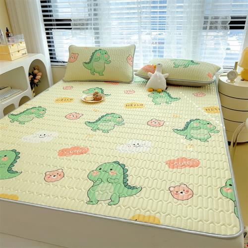 冰丝乳胶凉席夏季三件套可水洗空调席子夏凉垫学生宿舍单人床单