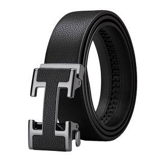 保罗真皮男士皮带2025新款纯牛皮腰带自动扣商务休闲年轻人裤带潮