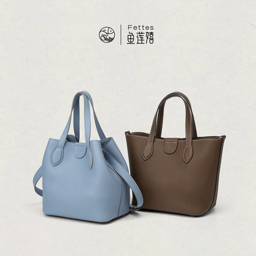FETTES/鱼莲嬉手缝蜡线新款可变形托特包菜篮子福袋