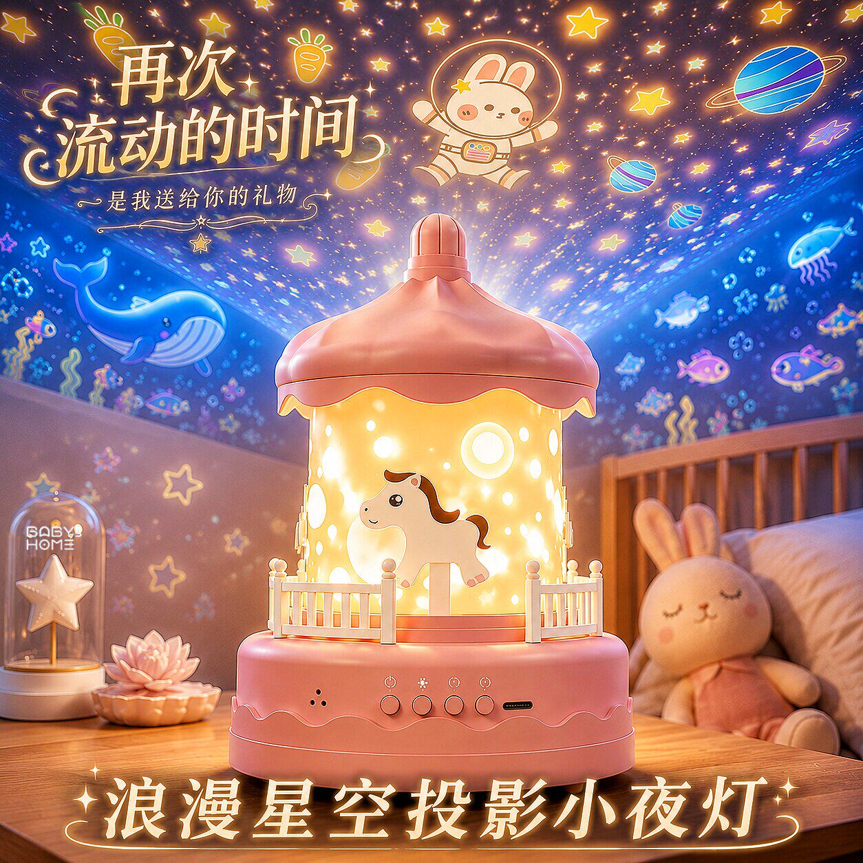 星空投影灯仪满天卧室顶花