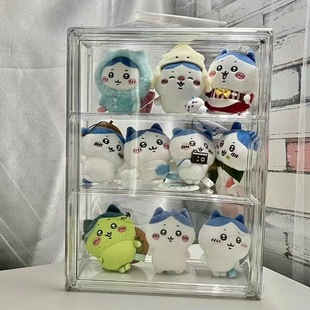 chiikawa乌萨奇公仔展示盒棉花娃娃收纳盒透明吉伊卡哇玩偶展示柜