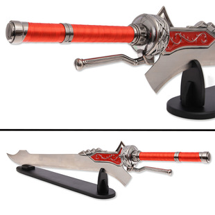 金属鬼泣5尼禄大刀绯红女皇剑COS动漫扮演道具金属1比1武器模