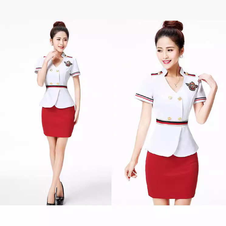 工装新款KTV按摩足浴桑拿技师工作服空姐酒店职业套装性感足疗女