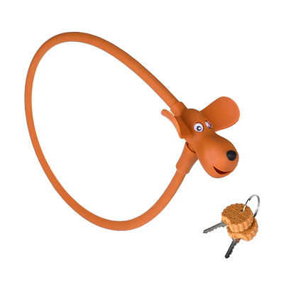 慕乐森儿童自行车锁小狗钢缆锁