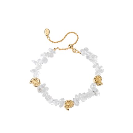 Neverfar海洋系列渊贝集·ABYSSAL WISDOM鹦鹉螺白水晶碎石手链女