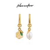 Neverfar「LUCK」转运魔方系列耳环时尚 立享88折 幸运草耳环