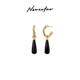 立享88折 NEVERFAR「回响」系列可拆卸黑玛瑙长水滴耳环