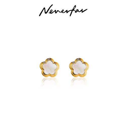 耳钉贝母NEVERFAR时尚