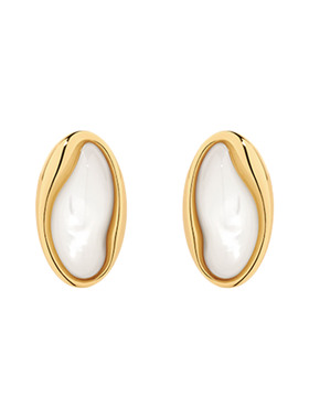 【立享9折】Neverfar流淌系列贝母波纹小耳钉爆款轻奢高级