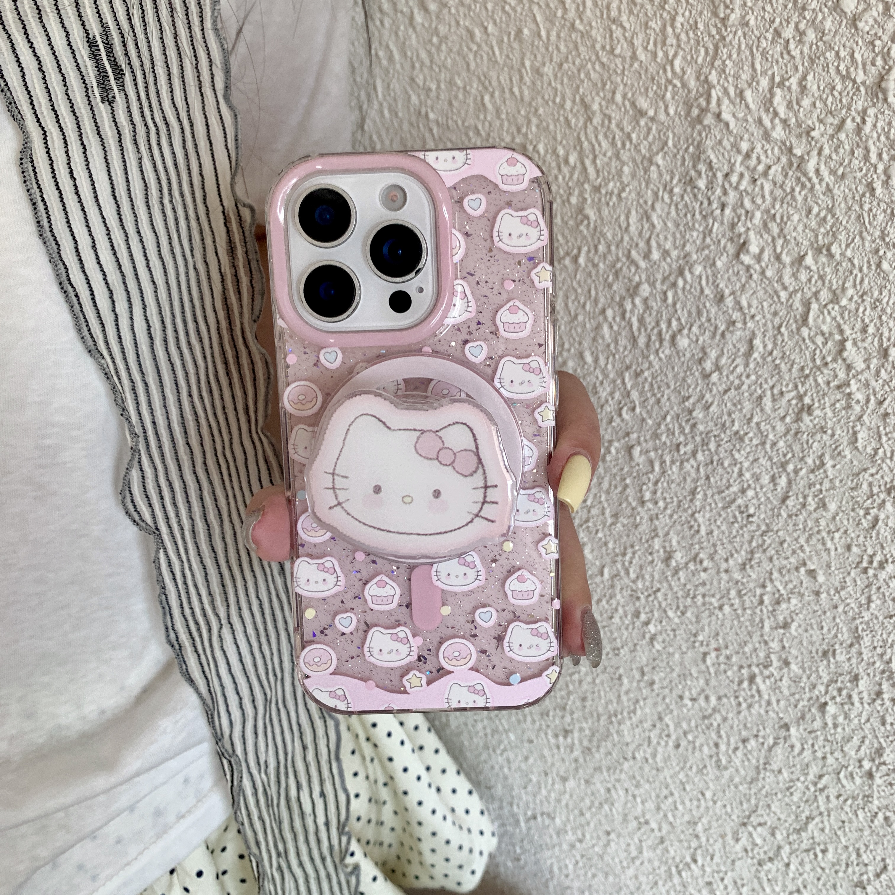 创意磁吸卡通甜品KT猫适用于三星GalaxyS25Ultra手机壳S24FE/S24Ultra可爱少女心S23/S23Ultra全包防摔保护套