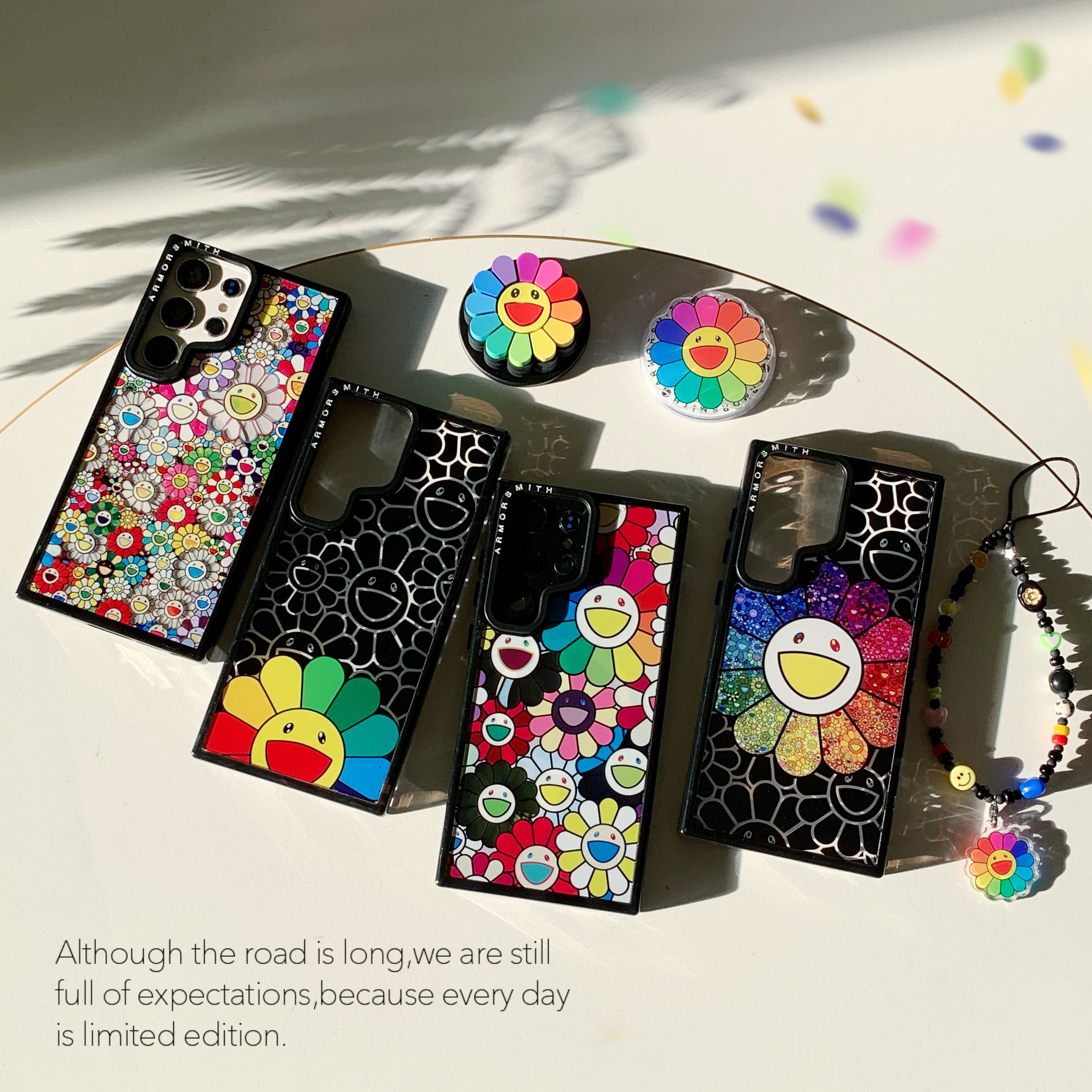 创意磁吸村上隆太阳花适用于三星GalaxyS25Ultra手机壳S25EDGE/S24/S24FE小众S23+/23plus防摔S23Ultra保护套