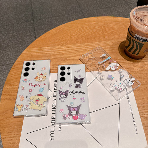 卡通玉桂狗布丁狗适用于三星GalaxyS26手机壳S21FE/S10可爱少女A14/25/54/A05S全包NOTE10/20UITRA防摔保护套