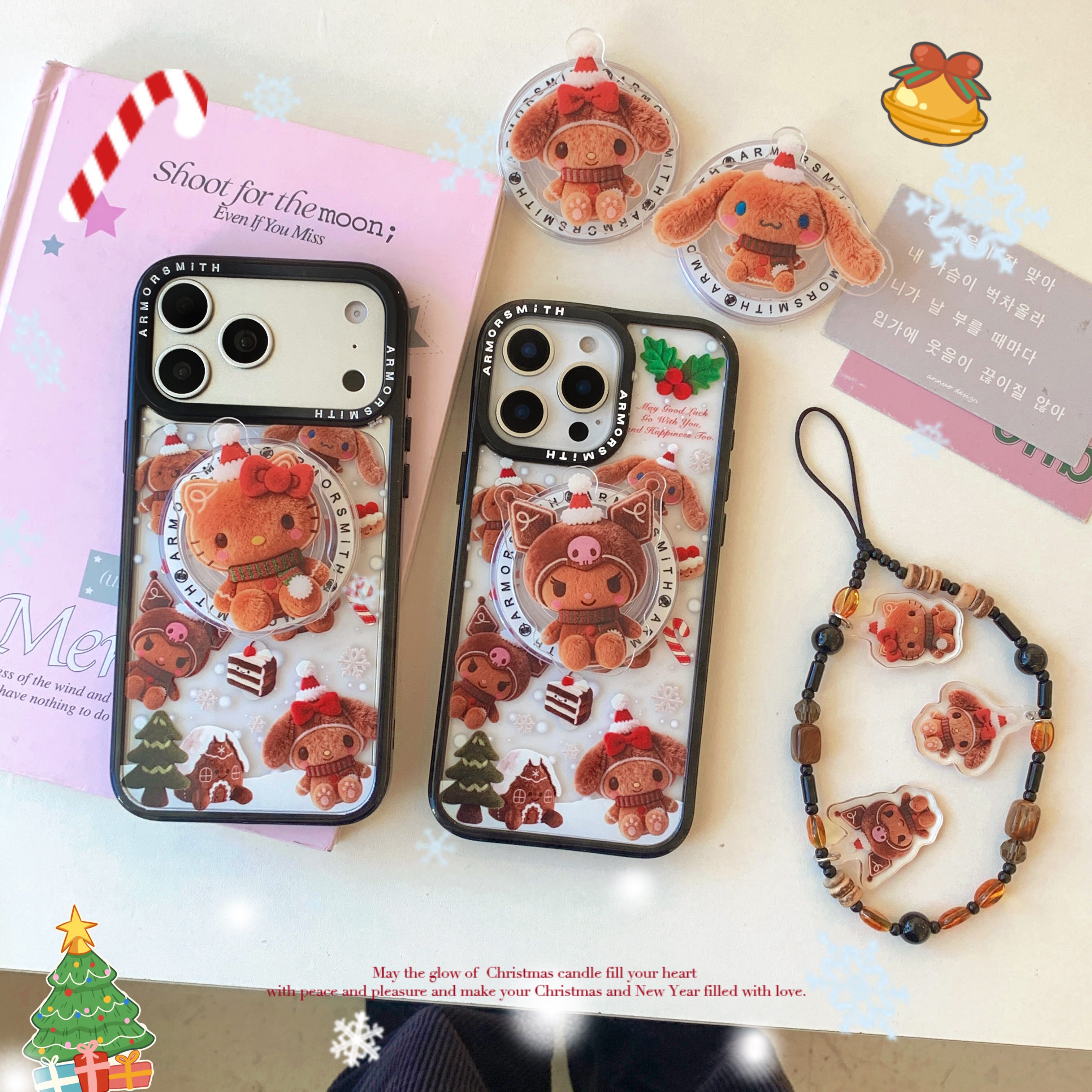 创意磁吸棕色毛绒圣诞三丽鸥适用三星GalaxyS25Ultra手机壳S25EDGE/S24/S24FES23+/23plus防摔S23Ultra保护套