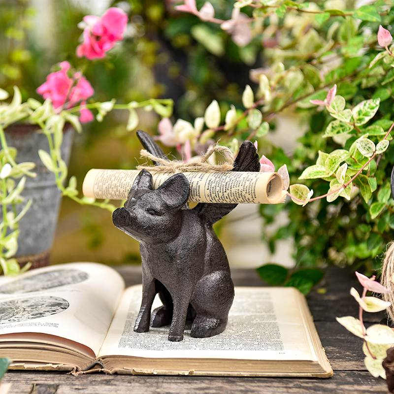 sungmor 创意铸铁手机架名片架置物架办公室家居桌面架摆件装饰品