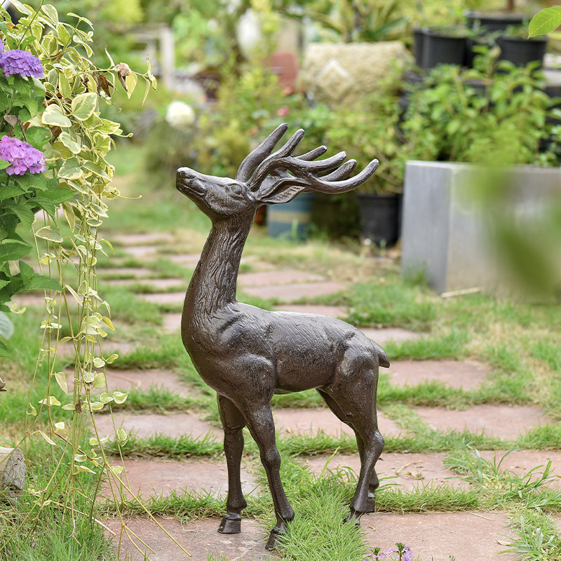 sungmor 复古怀旧工业风铸铁工艺品梅花鹿摆件别墅庭院家居装饰,家居饰品,落地摆件,淘宝优惠券,粉丝福利购,淘宝优惠卷