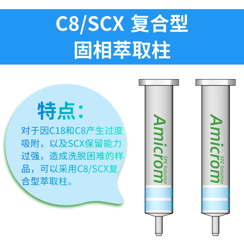 C8/SCX复合柱固相萃取柱AMICROM