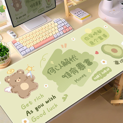 天然橡胶卡通文字鼠标垫办公桌垫