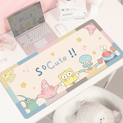 橡胶卡通高颜值女生鼠标垫超大号