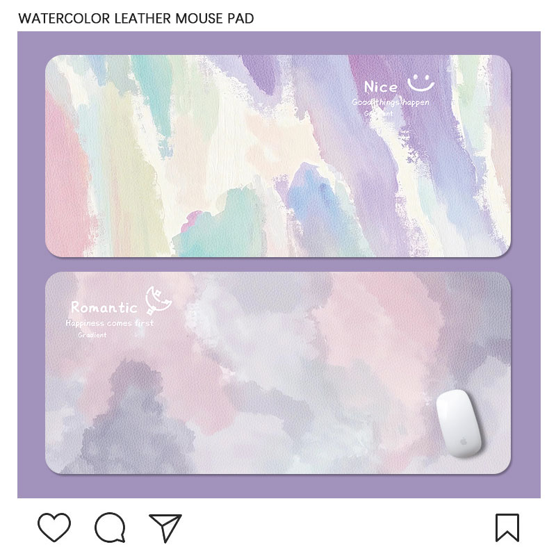 水彩晕染简约防水鼠标垫书桌垫子