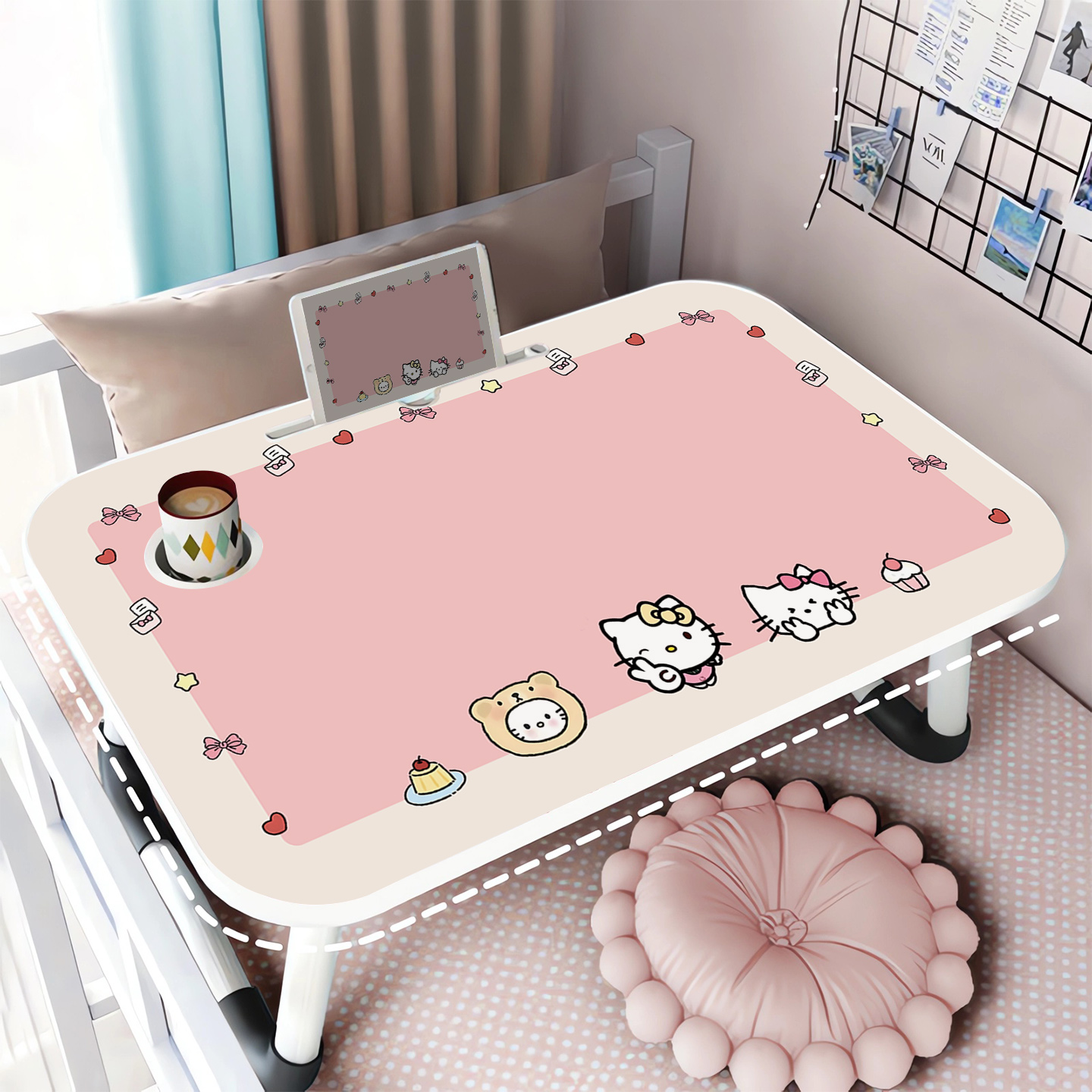 可爱凯蒂猫床上桌子可折叠学习桌