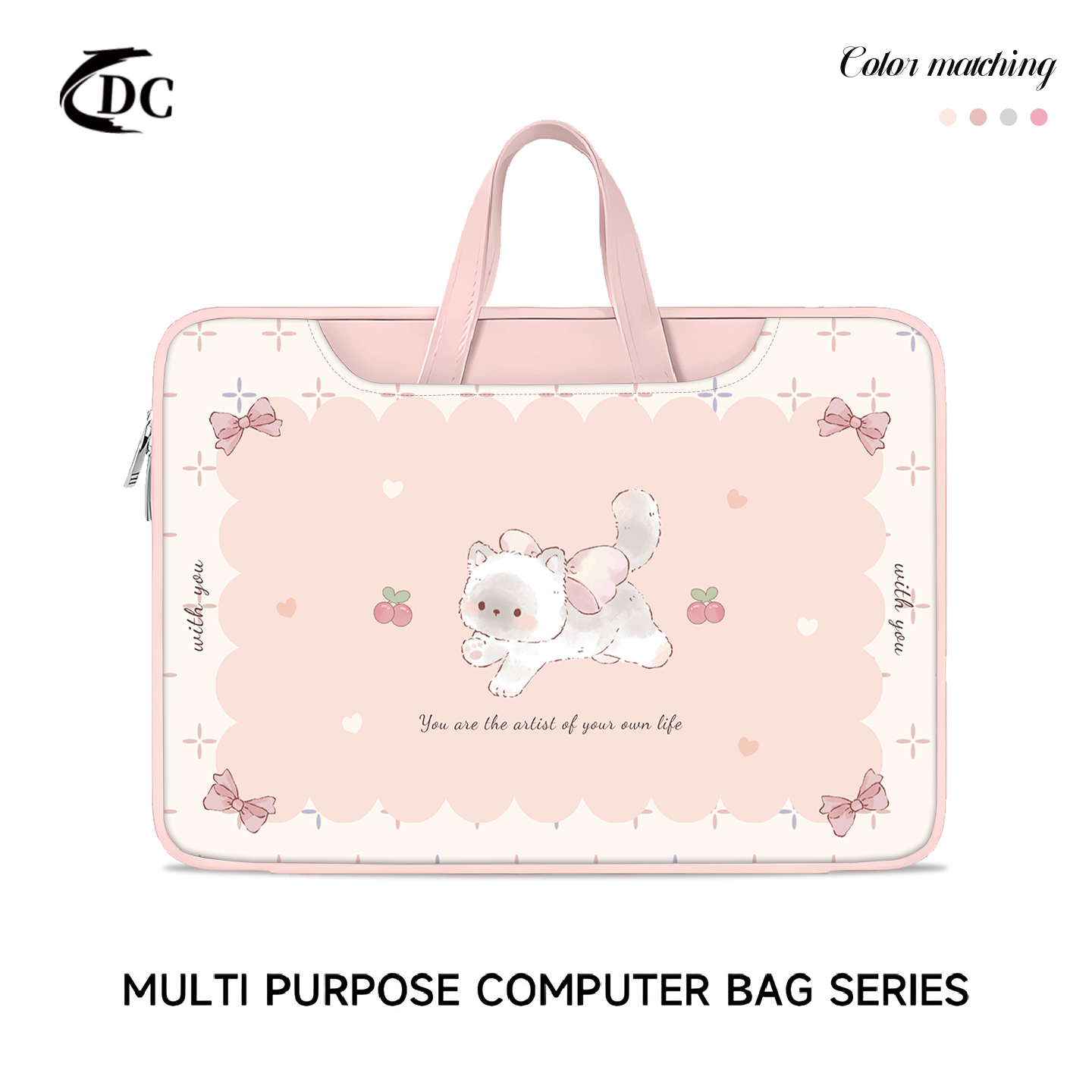 可爱甜美猫咪笔记本电脑包防震