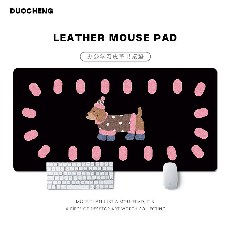 防水皮革复古卡通鼠标垫子书桌垫