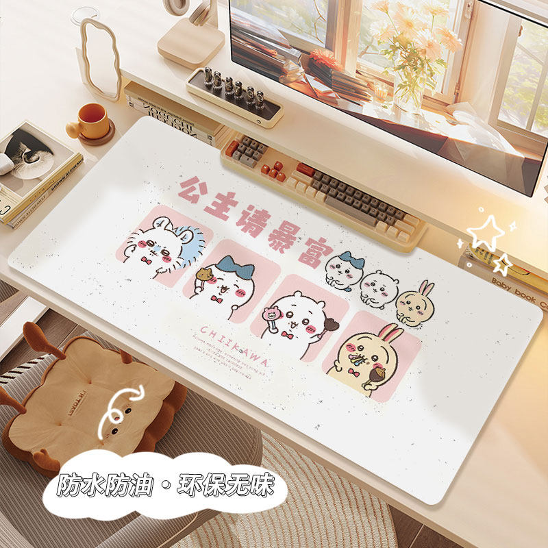 可爱乌萨奇防水pu鼠标垫学生桌垫