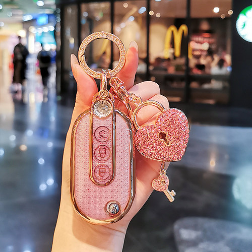 金边钻石纹五菱迷你钥匙套