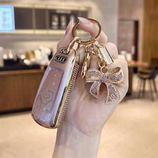 适用奥迪a4l钥匙套a6l车q5l壳a3a5a8包q4etron扣ttrs女Q6Q7Q8Q3L2