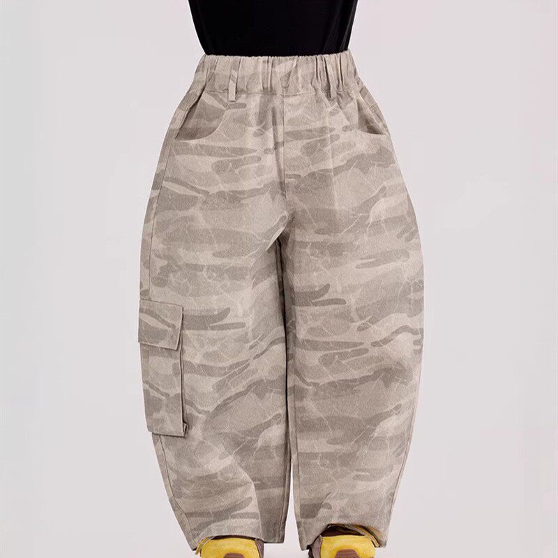 童装童裤儿童迷彩工装裤2026春夏新款韩版男女童好版型长裤