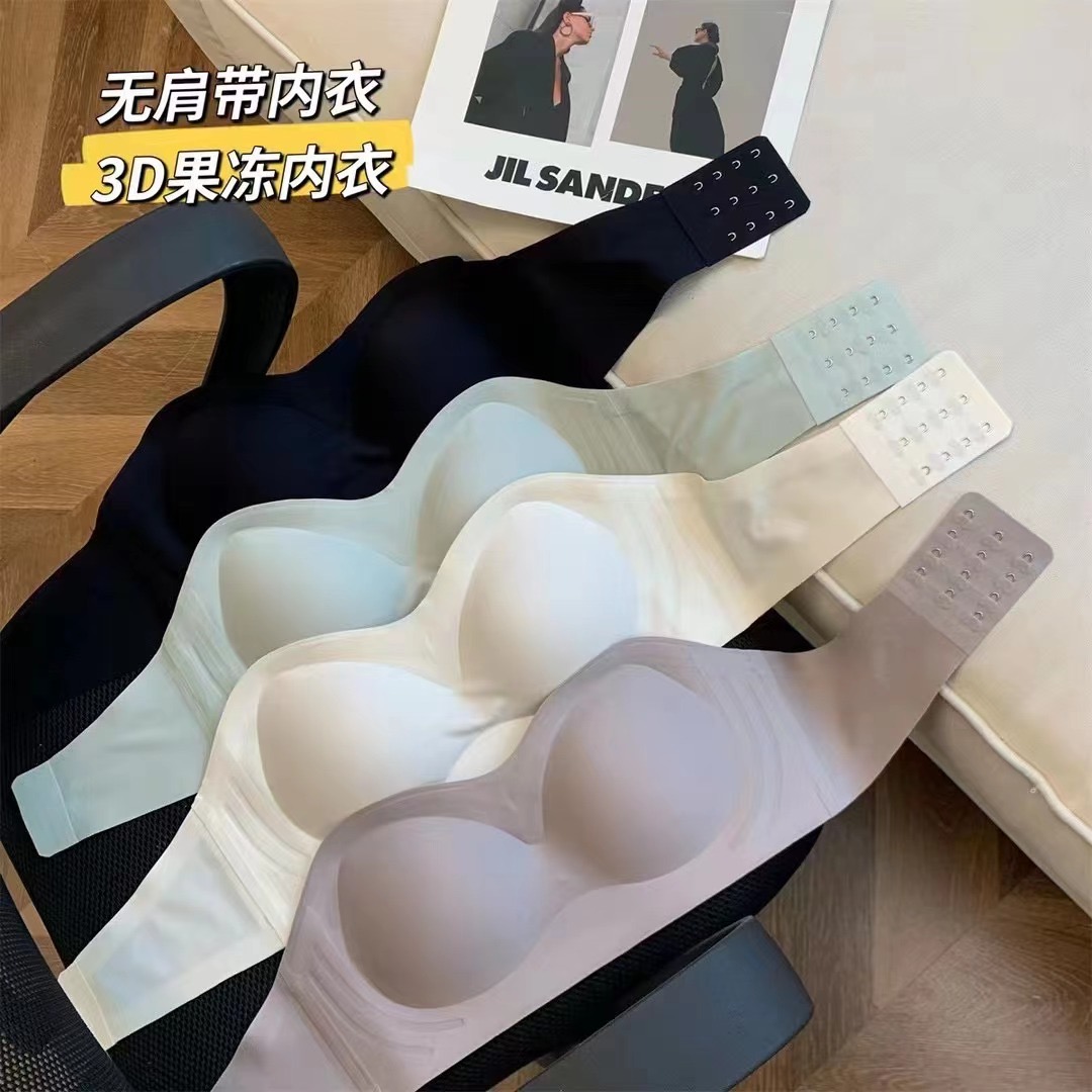 奇迹无肩带薄款少女文胸