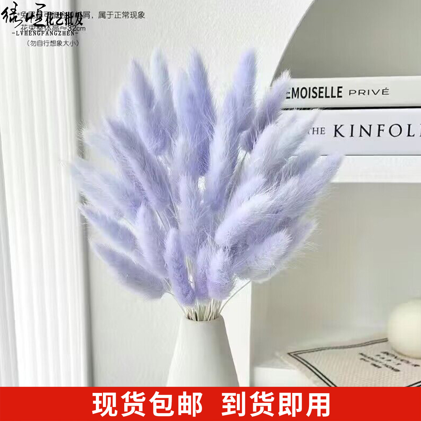 兔尾草永生花干花花束ins假花装饰摆件风干天然狗尾巴草客厅摆设