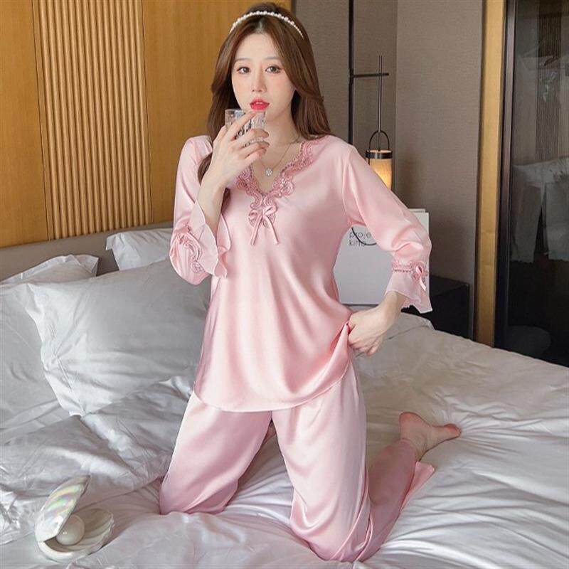 范朵町女装v领睡衣套装家居服女