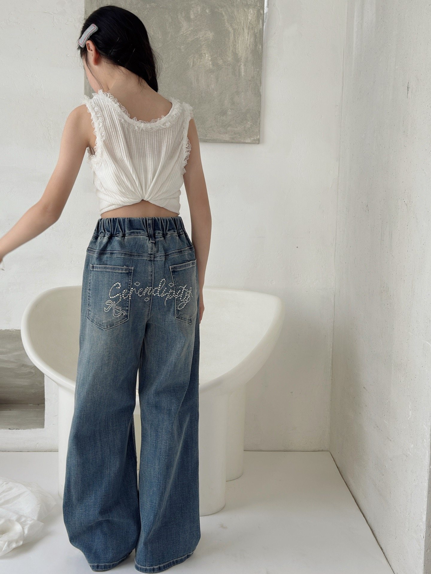 2026新款儿童牛仔裤女童裤子春秋款中大童休闲长裤春季直筒裤弹力,童装/婴儿装/亲子装,儿童牛仔裤,淘宝优惠券,粉丝福利购,淘宝优惠卷