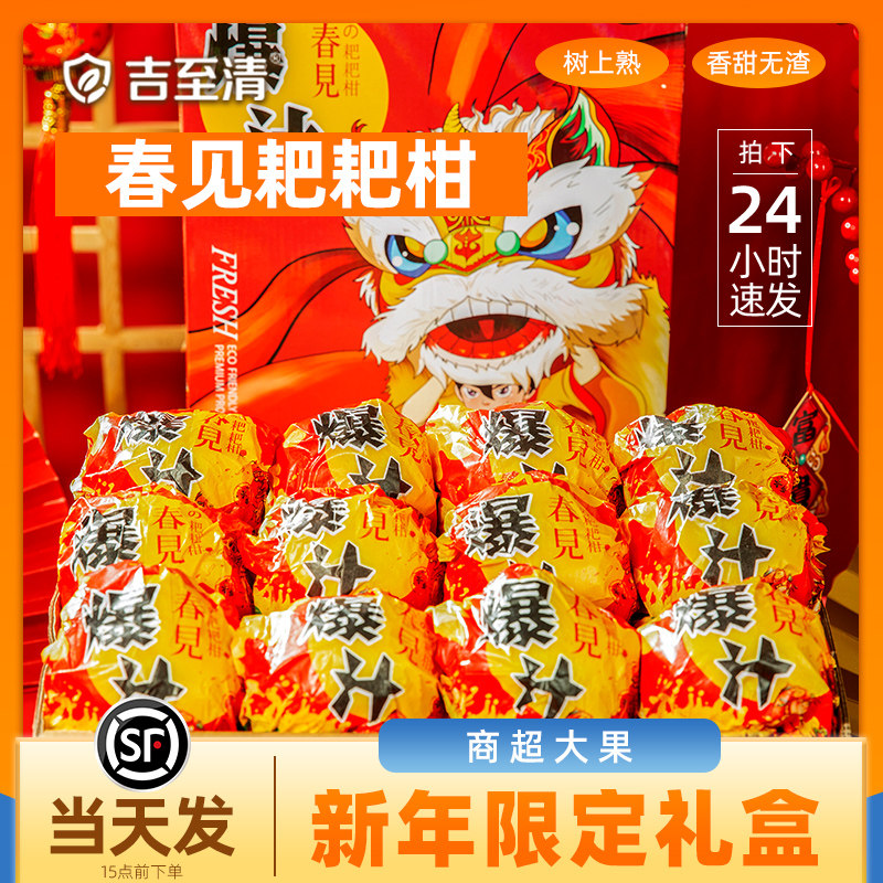 春见耙耙柑粑粑杷杷柑新鲜水果礼盒整箱过年货走亲戚新春节送礼品,水产肉类/新鲜蔬果/熟食,桔子,淘宝优惠券,粉丝福利购,淘宝优惠卷