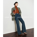 【万向弹·超模丹宁2.0】CHICJOJO复古微喇牛仔裤女25秋新款