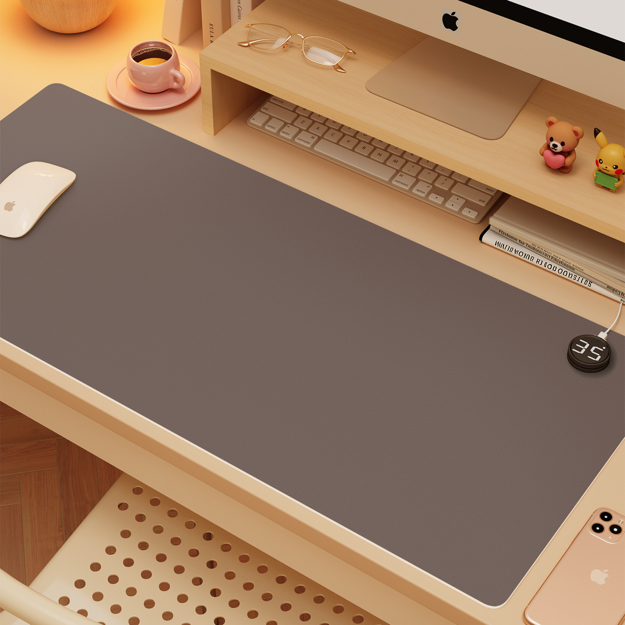 智能加热鼠标垫暖桌垫办公室电脑桌面加热垫学生书桌暖桌垫发热垫